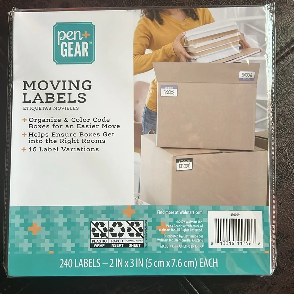 Moving Labels - 240 labels - 2” x 3” (5cm x 7.6cm) each